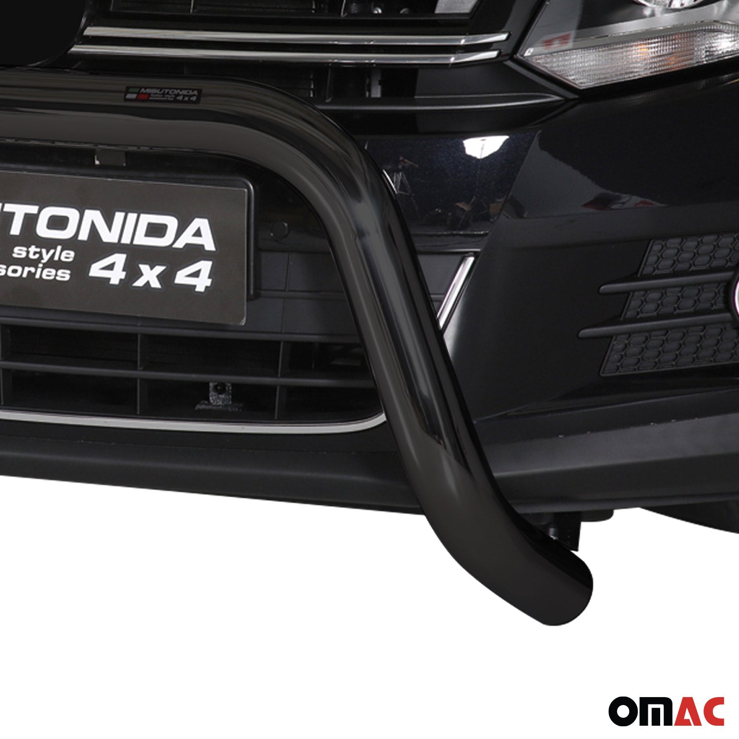 Pare-buffle Avant pour VW Tiguan 2011-2016 FL 76mm en Acier Noir