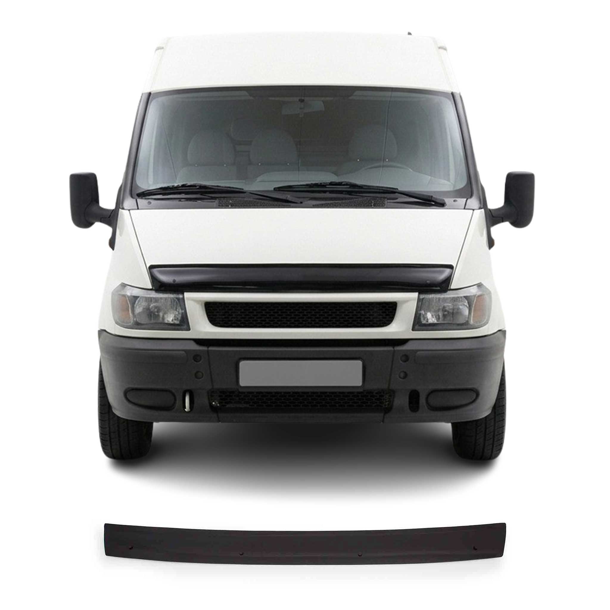 Deflecteurs d'air capot de voiture pour Ford Transit 2000-2006 Acrylique Noir