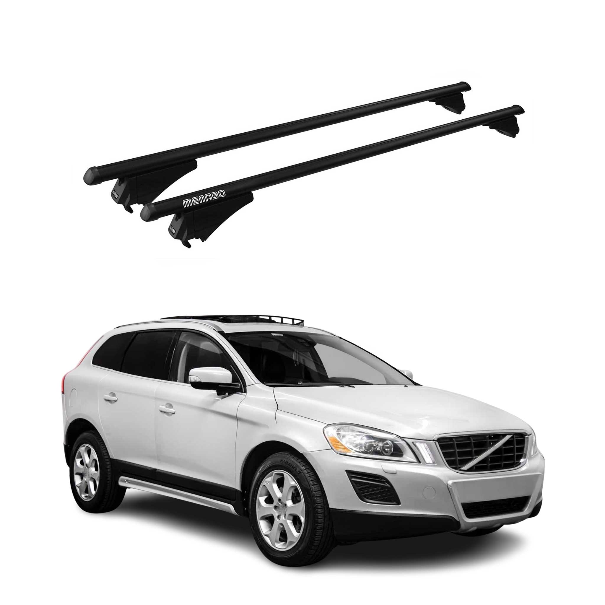 Tiger Barres de toit transversales pour Volvo XC60 2008-2017 Noir