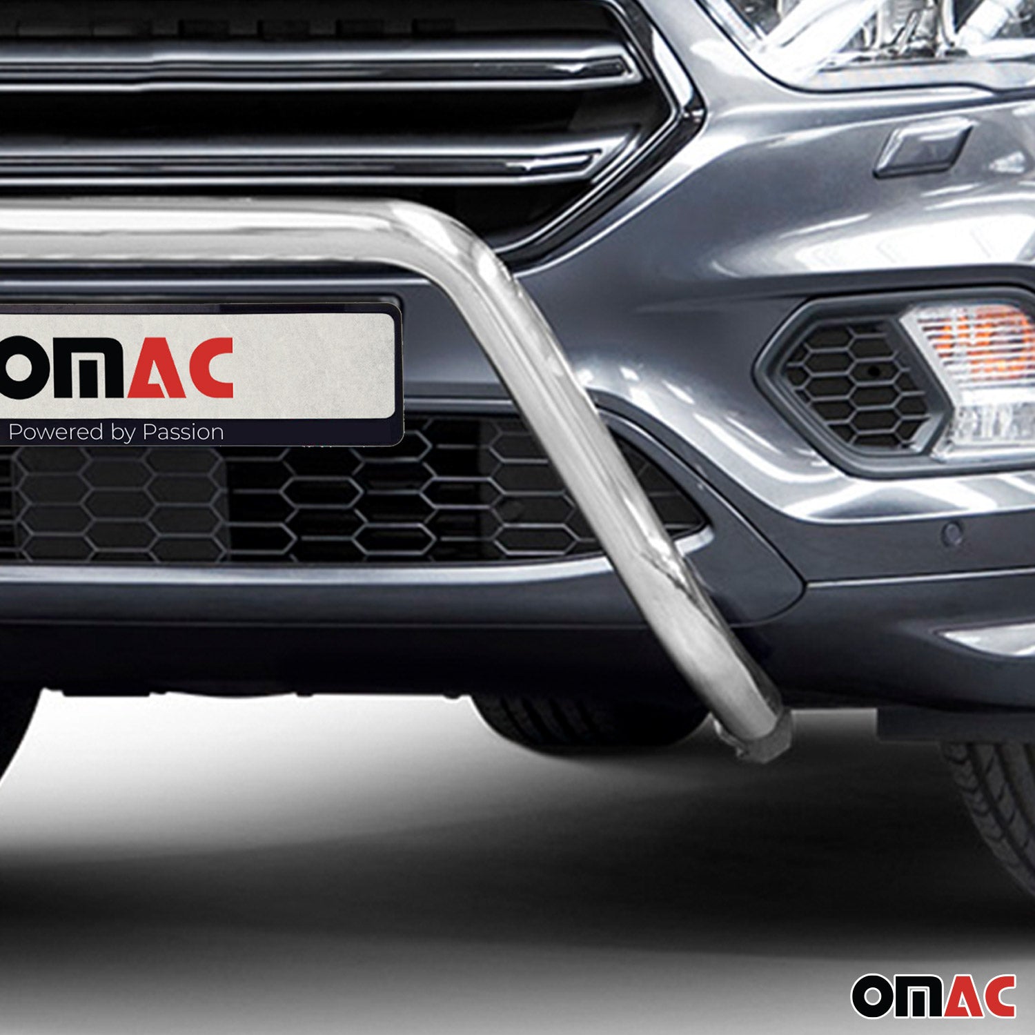 Pare-Buffle Avant Pour Ford Kuga II 2017-2019 FL en Acier Inoxydable Argent
