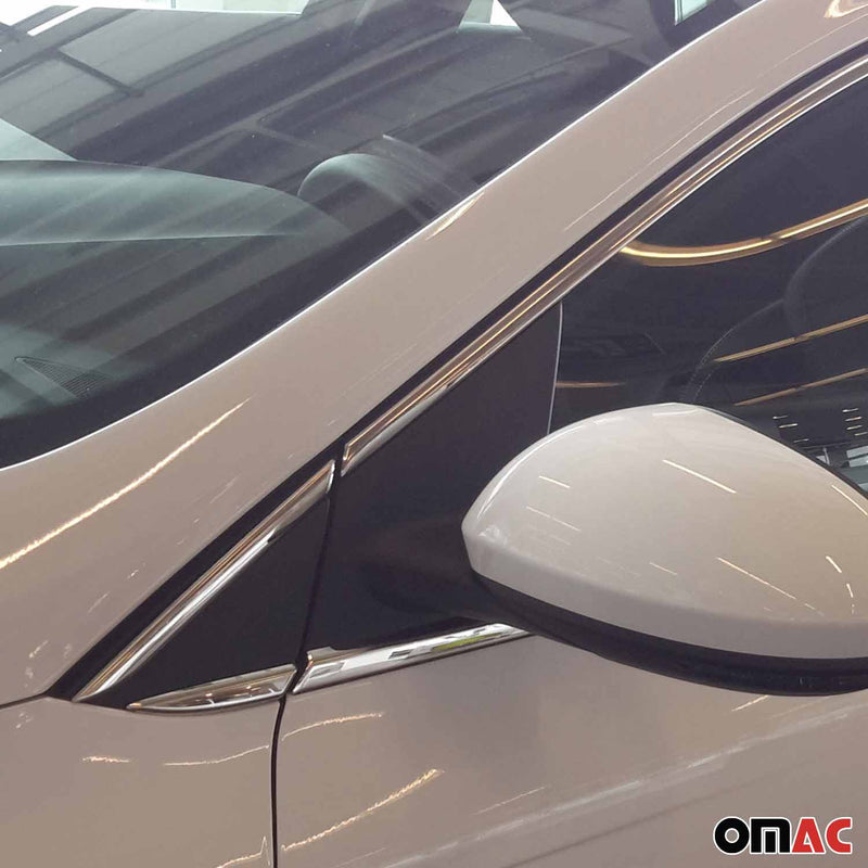 Baguettes pour contour Latérales pour Renault Megane 4 2015-19 inox chrome