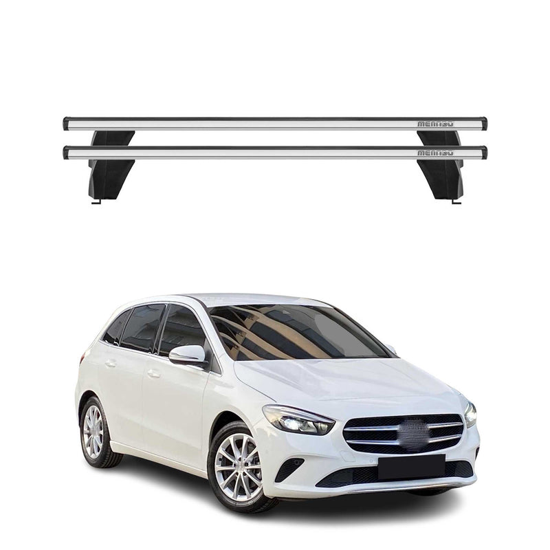 Menabo Barres de toit Transversales pour Mercedes Classe B W247 2018-2025 Gris