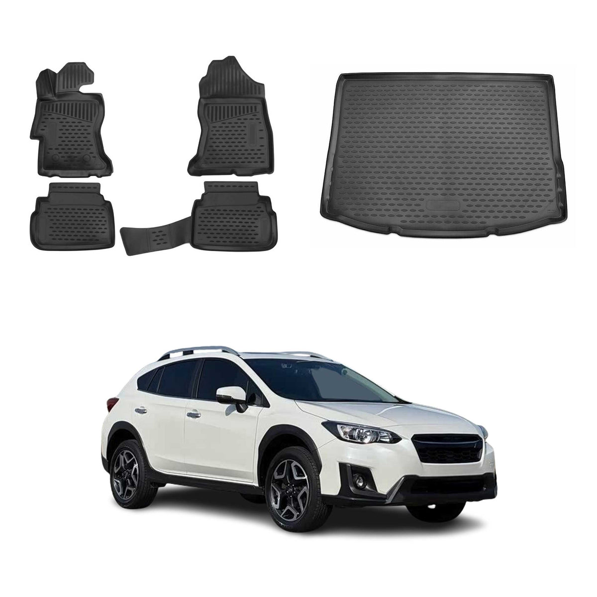 OMAC Kit Tapis de Sol et Coffre pour Subaru XV 2017-2021