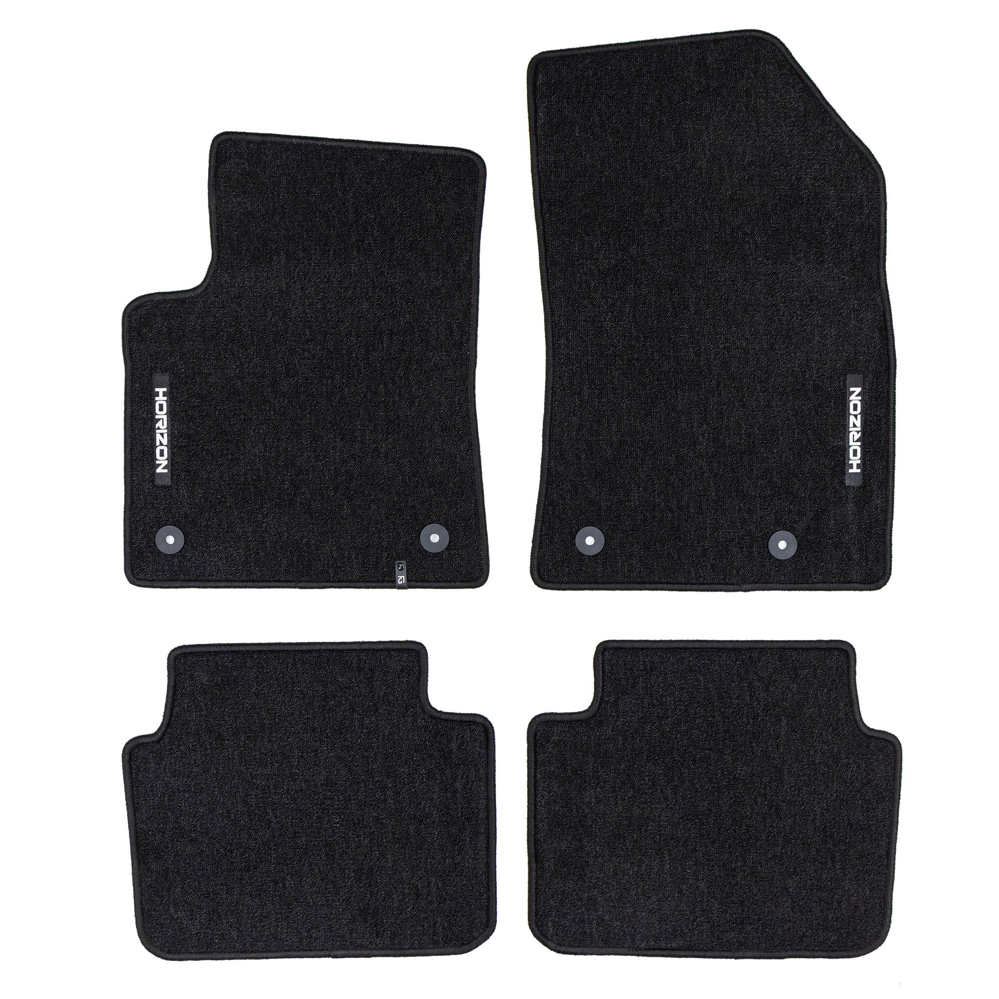 Tapis de Sol de Voiture pour Citroen C3 Aircross 2017-2024 Velours Noir 4Pcs