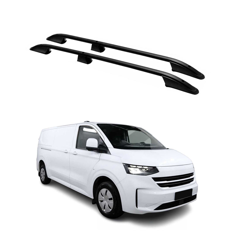 Barres de toit longitudinales pour VW T7 Transporter 2024-2025 L2 Long Alu Noir