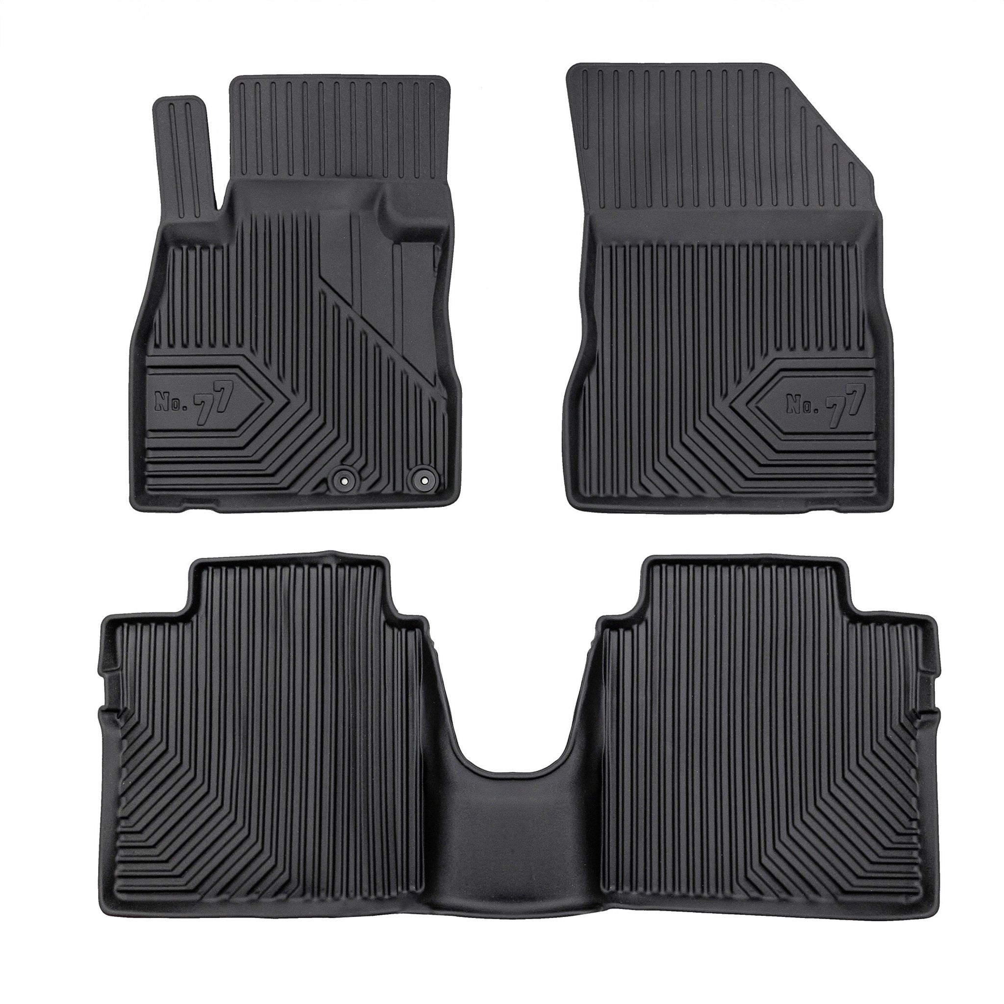 Tapis de Sol de Voiture No.77 pour Nissan Note II 2012-2017 Pre-FL TPE Noir 3Pcs
