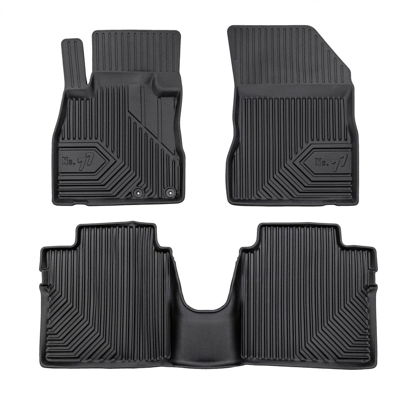 Tapis de Sol de Voiture No.77 pour Nissan Note II 2012-2017 Pre-FL TPE Noir 3Pcs