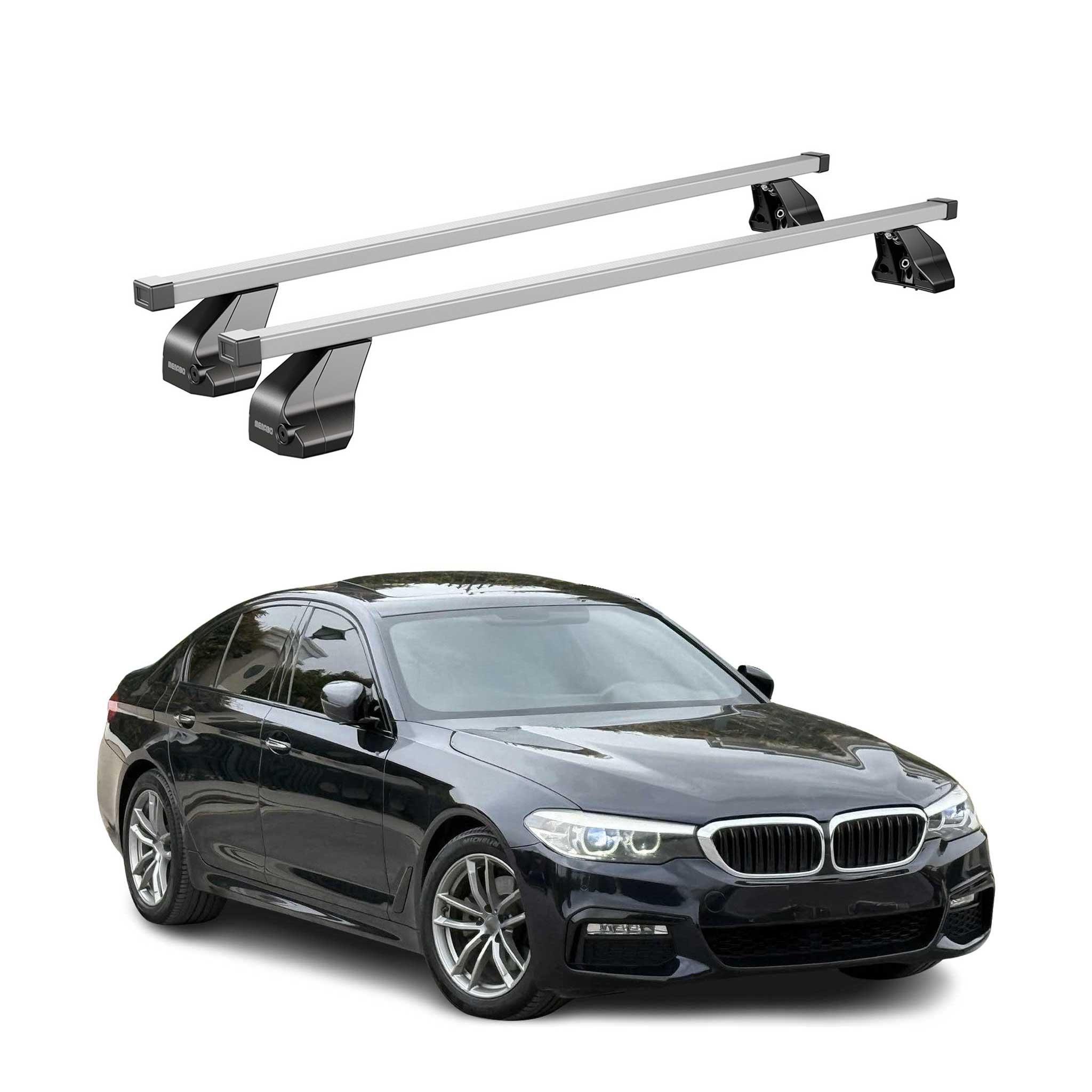 Barres transversales Menabo pour BMW Série 5 G30 2016-23 / M5 F90 2018-23 Gris