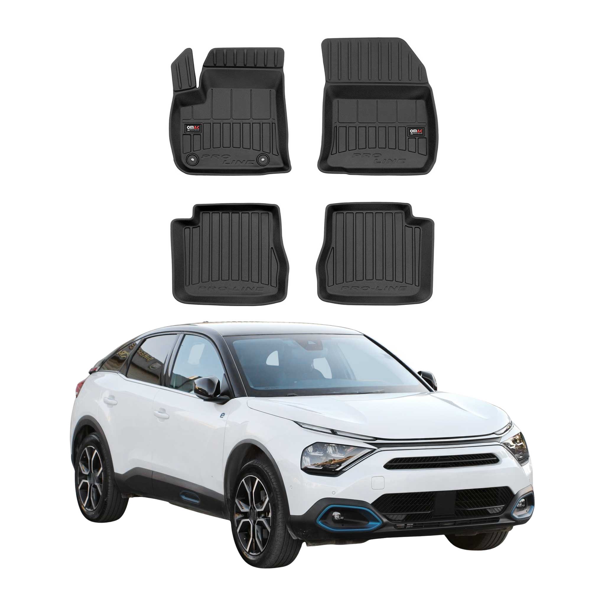 Tapis de Sol pour Citroen C4 EV 2021-2026 TPE Noir