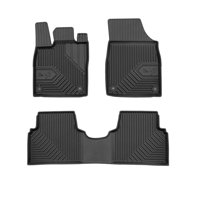 Tapis de Sol de Voiture No.77 pour VW ID.3 2019-2025 TPE Antidérapant Noir 3Pcs