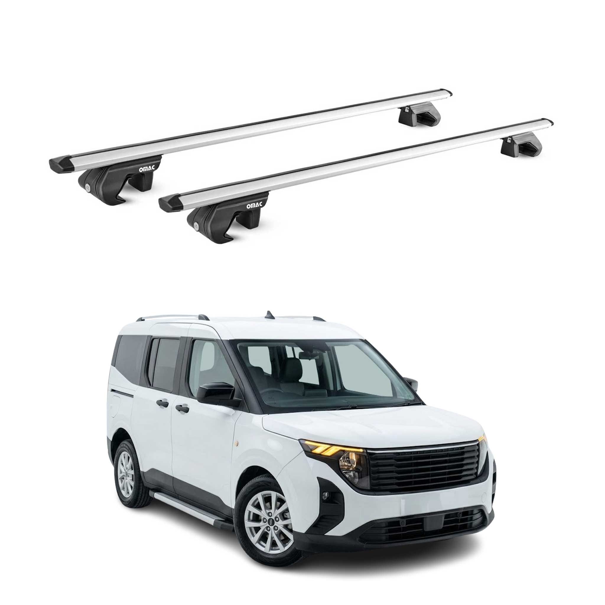 Barres de toit transversales ABE pour Ford Tourneo Courier II 2023-2026 Gris 2x