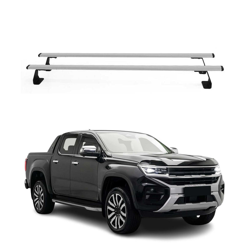 Barres de toit transversales pour VW Amarok mk2 2022-2025 Acier Gris 2Pcs