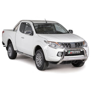 Marchepieds Latéraux pour Mitsubishi L200 Club Cab 2015-2026 Acier Inox Argent