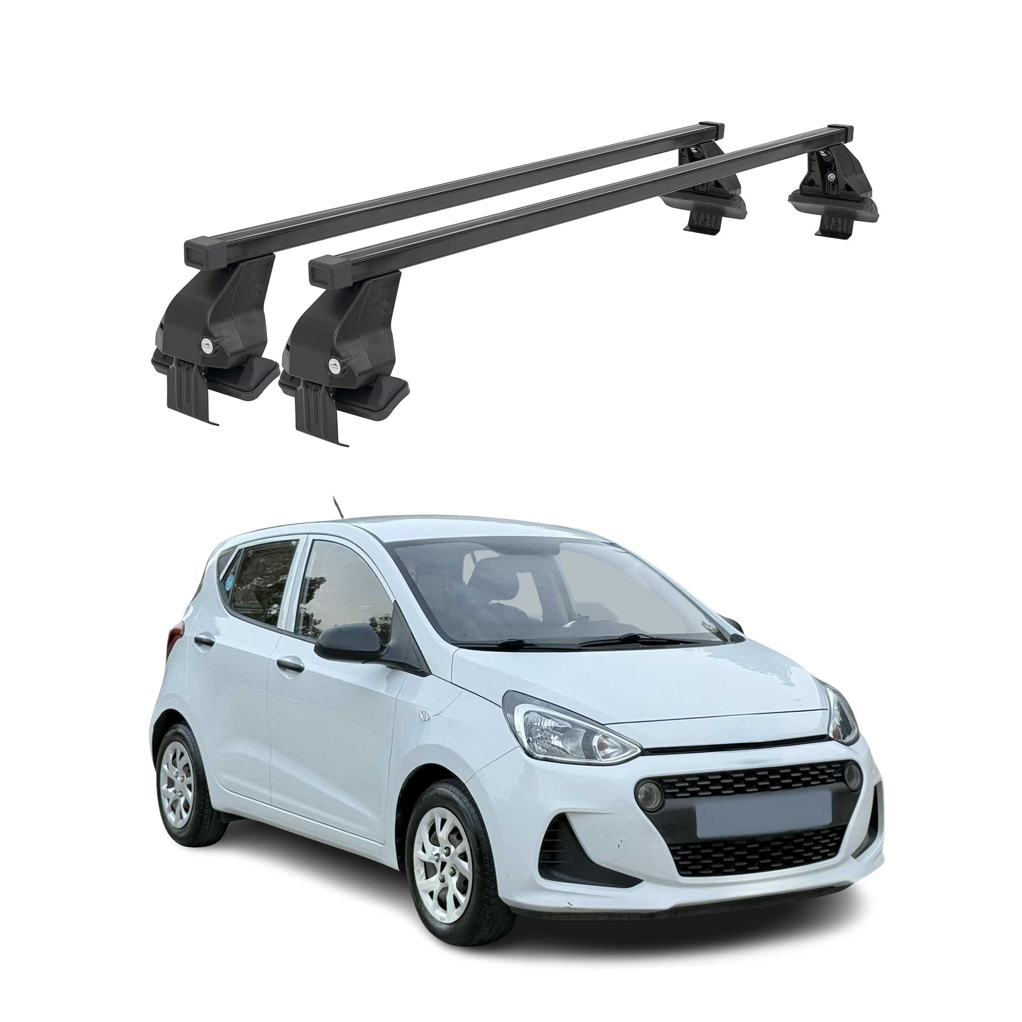 Barres Transversales Menabo pour Hyundai i10 2017-2019 Noir