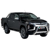 Pare-buffle Avant pour Mitsubishi L200 2019-2023 76 mm en Acier Gris
