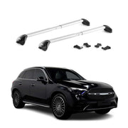 Barres de toit transversales pour Mercedes GLC X254 2022-2026 Alu Gris 2x ABE