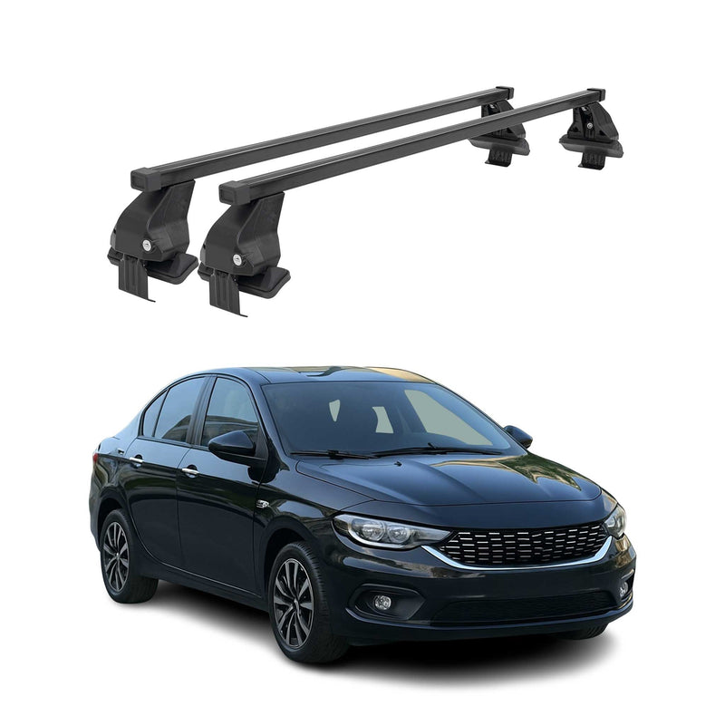 Barres Transversales Menabo pour Fiat Tipo 2016-2024 Noir