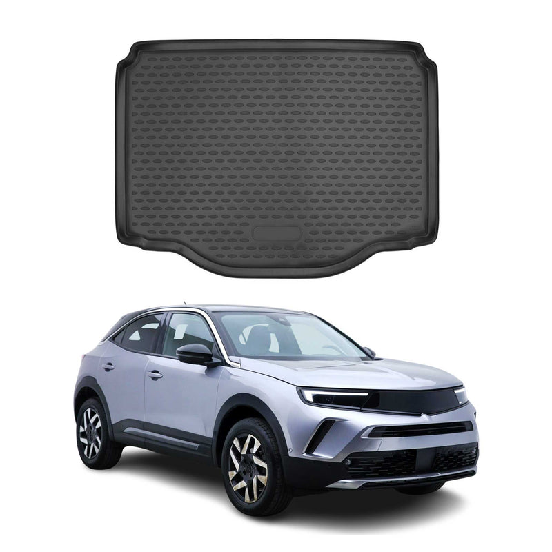OMAC Tapis de coffre pour Opel Mokka 2019-2021 sur mesure en caoutchouc Noir