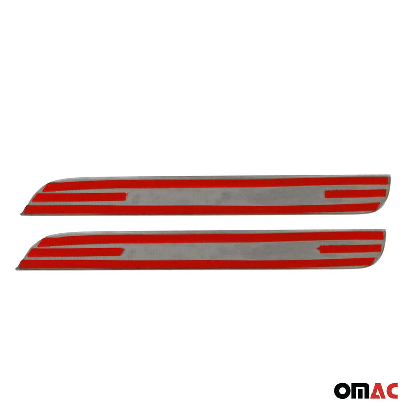 Couverture de Seuil de porte pour Opel Crossland X 2017-2025 inox chromé 2Pcs