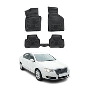 Tapis de sol pour Volkswagen Passat B6-B7 2005-2015 Noir 3D en TPE 4x