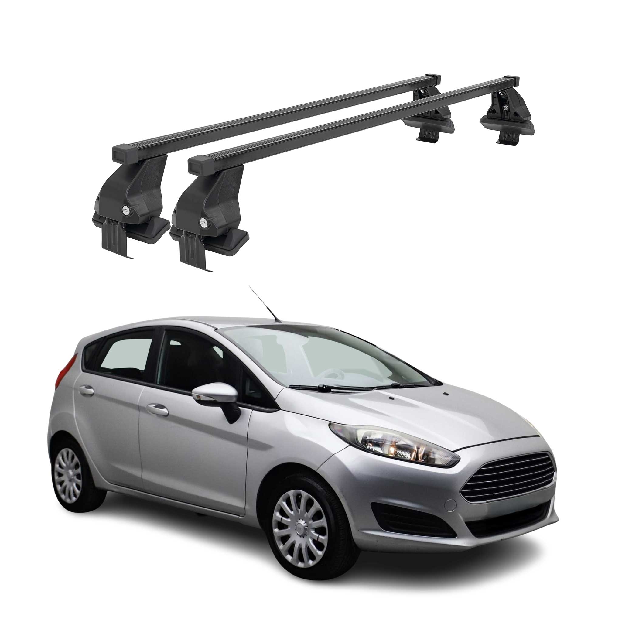 Barres Transversales Menabo pour Ford Fiesta VI 2013-2017 Noir