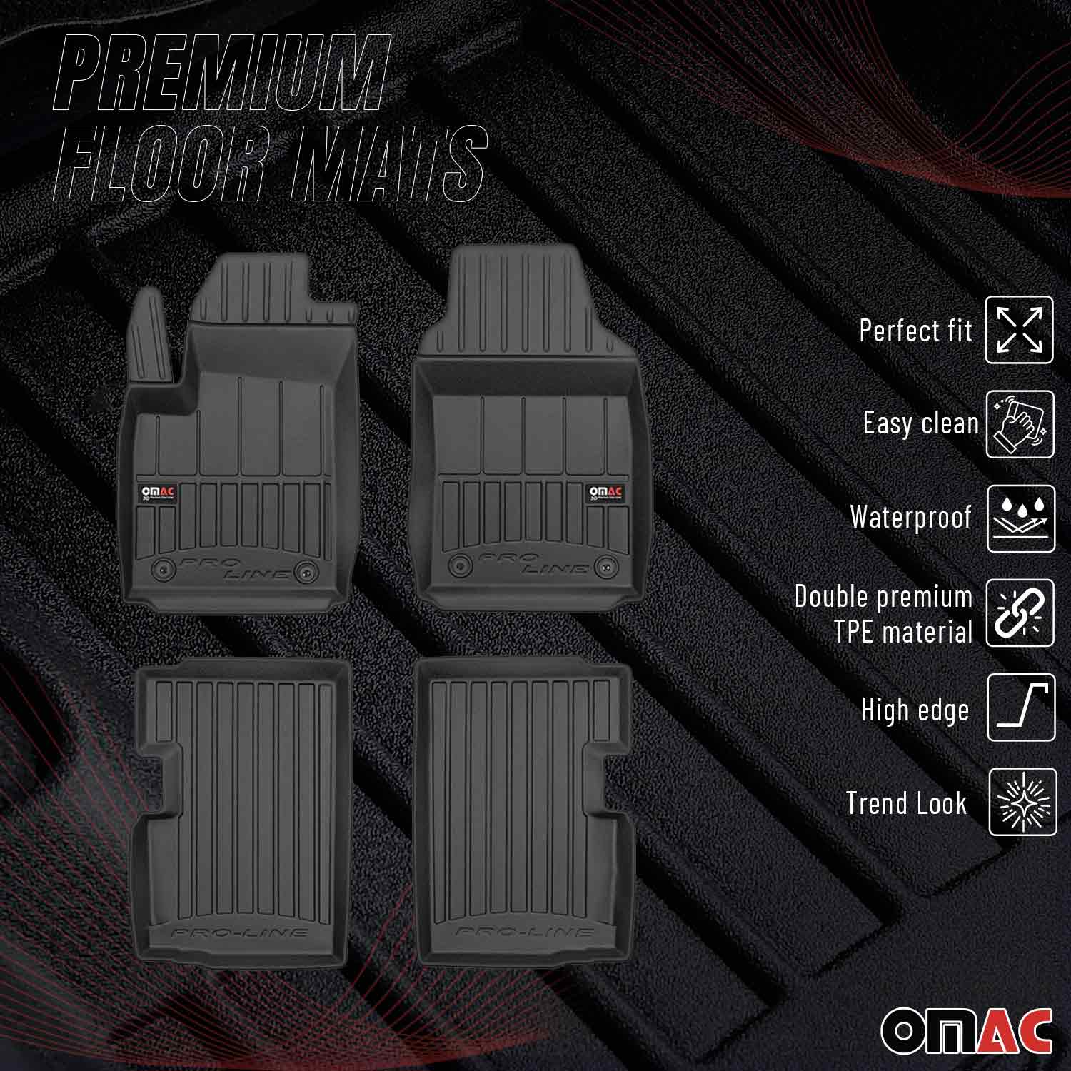 Tapis de Sol pour Dacia Duster 2017-2022 Caoutchouc TPE Noir