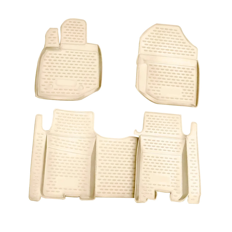 Tapis de sol pour Honda Jazz 2008-2015 en caoutchouc TPE 3D Beige 4Pcs