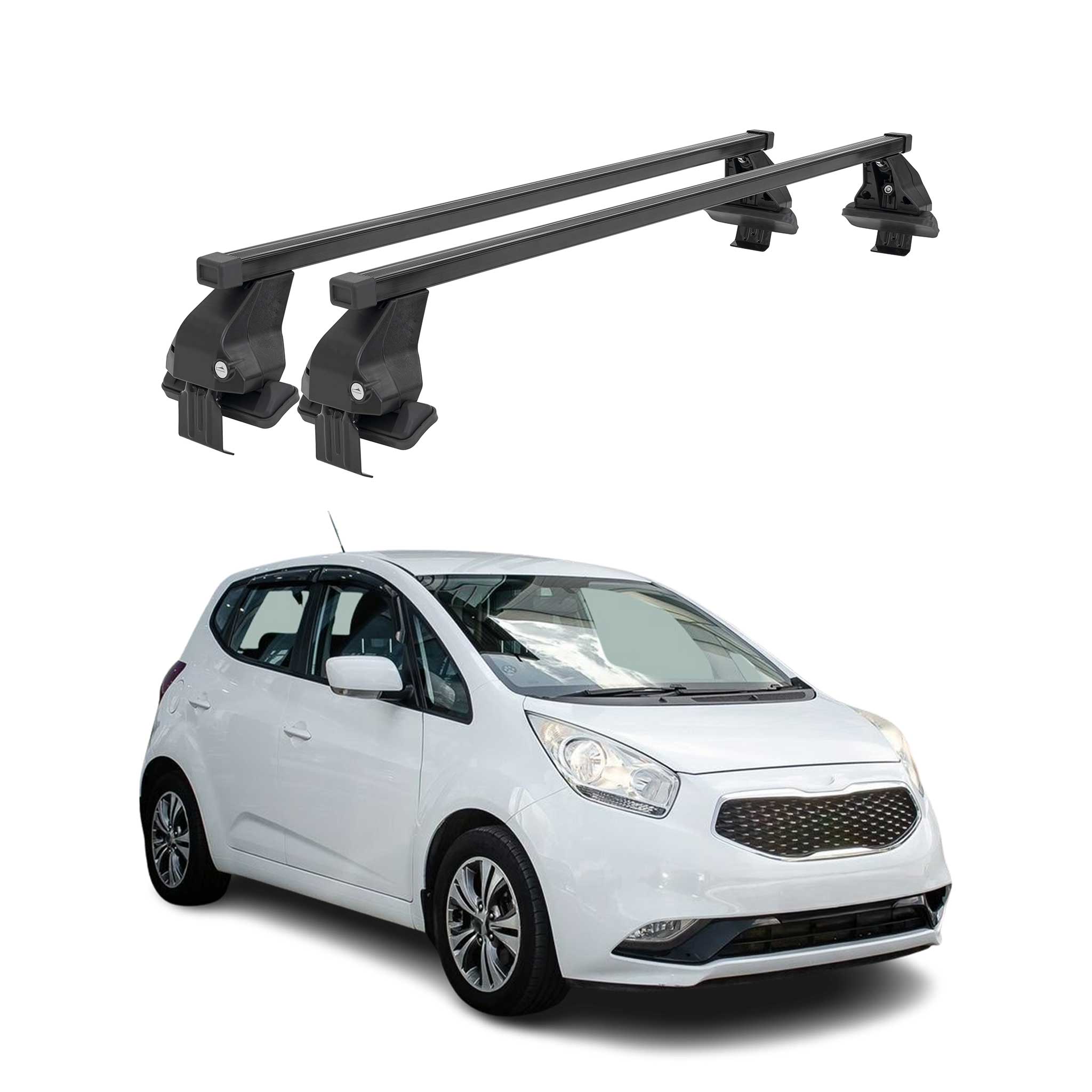 Barres Transversales Menabo pour Kia Venga 2014-2019 Noir