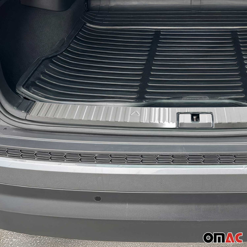 Protection de seuil de coffre pour Škoda Kodiaq 2017-2025 en acier argent 2 pcs
