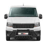 Pare-Buffle Avant Pour VW Crafter 2017-2026 Noir Acier Inoxydable