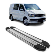Marchepieds Latéraux pour VW T6 T6.1 Transporter 2015-2024 Alu gris L1 Court