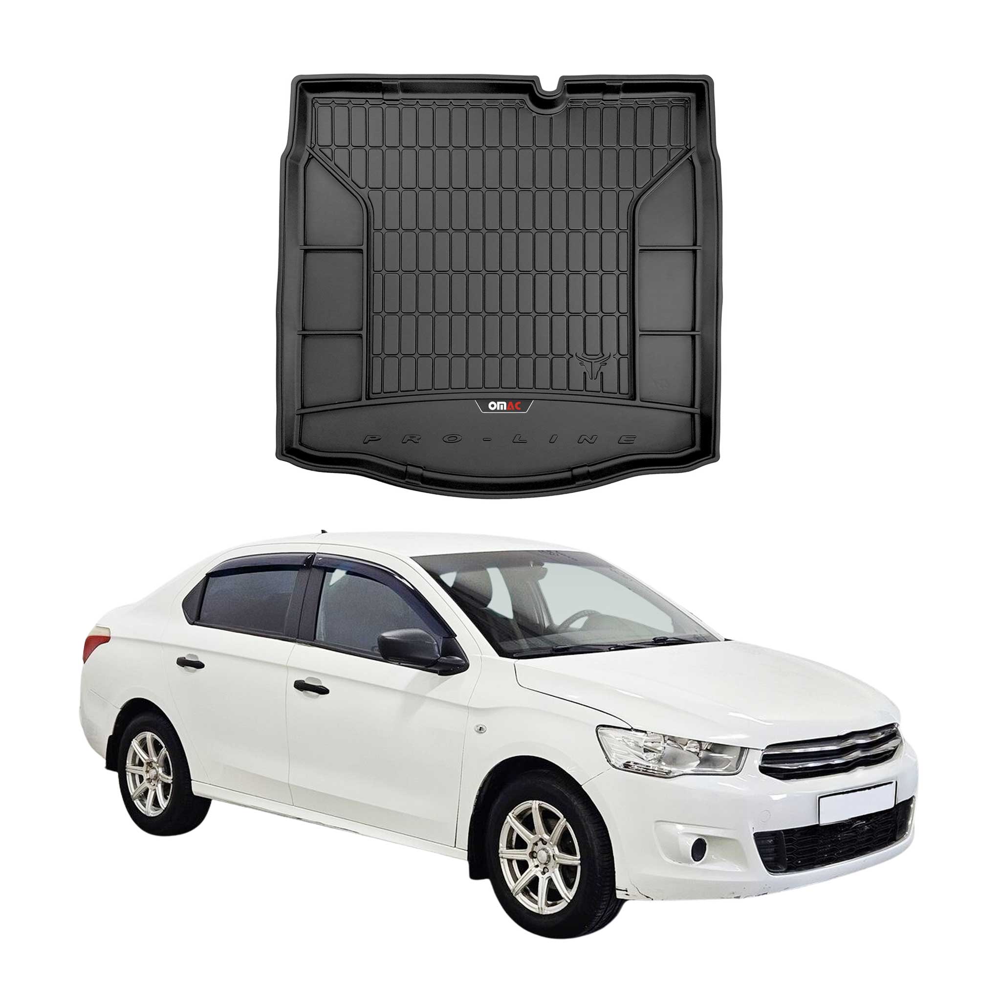 Tapis de Coffre pour Citroen C-Elysee 2012-2022 TPE Noir