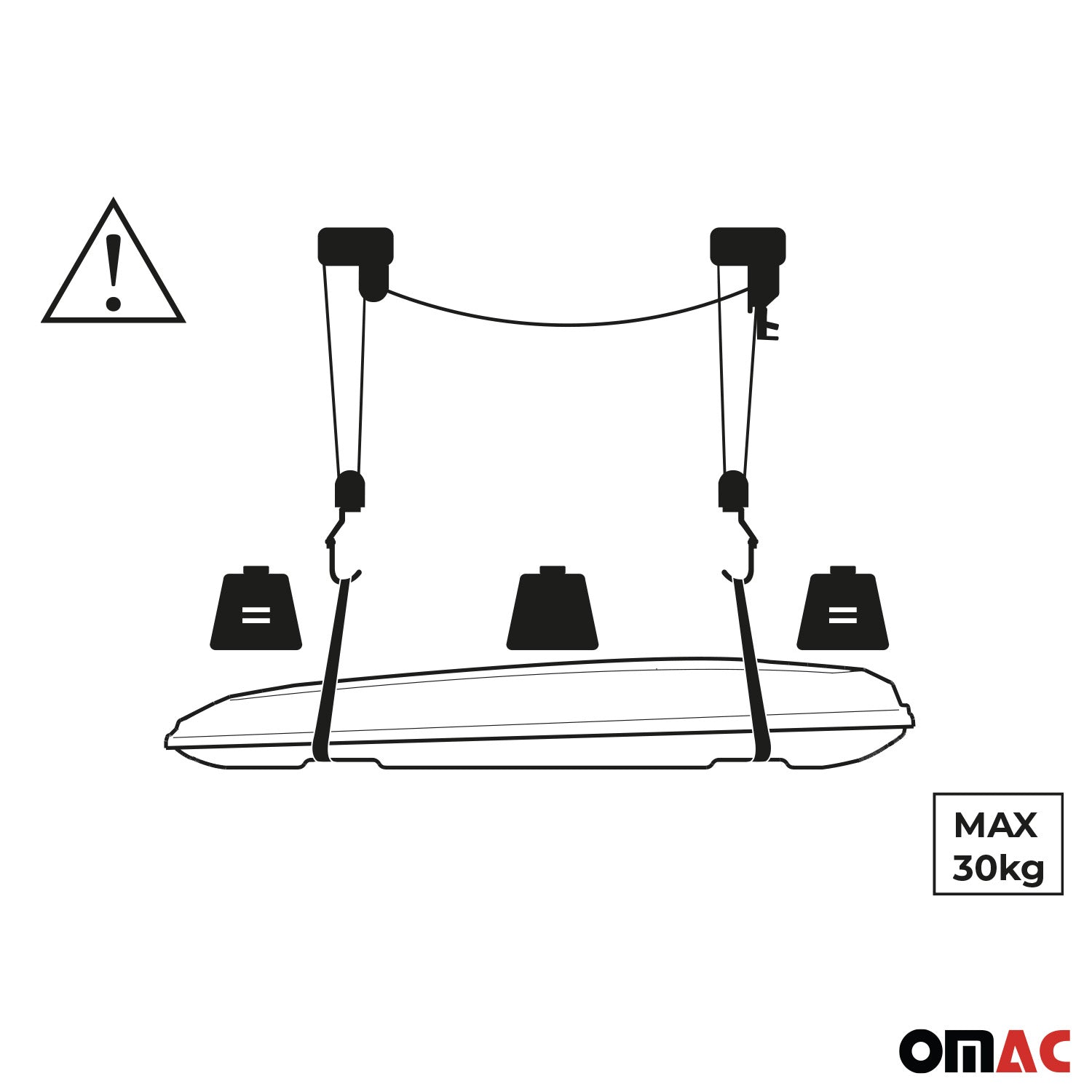 Menabo Garage Lift élévateur de Coffre de Toit Vélos Kayak