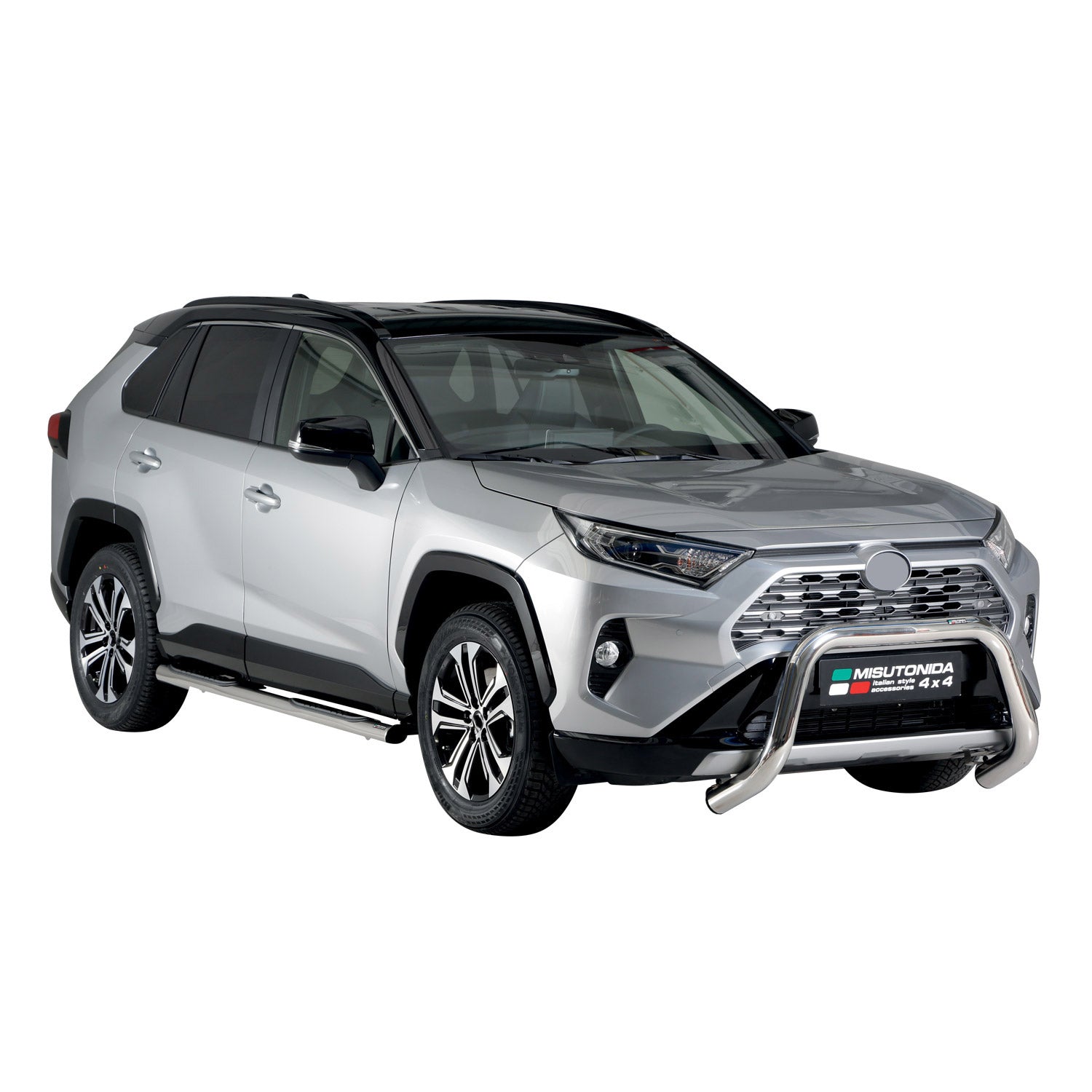 Pare-buffle Avant pour Toyota RAV4 XA50 2019-2025 Hybride 76 mm en Acier Gris