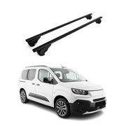 Barres de toit Transversales pour Fiat Doblo III 2022-2026 Acier Noir 2Pcs