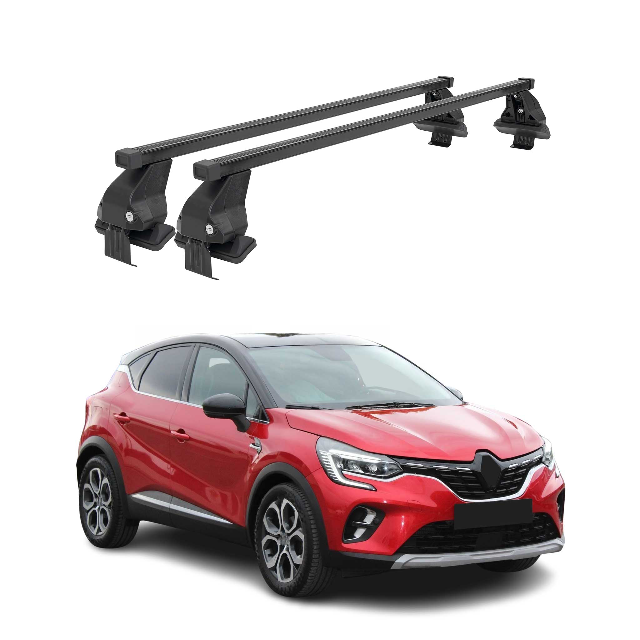 Barres Transversales Menabo pour Renault Captur II 2019-2024 Noir