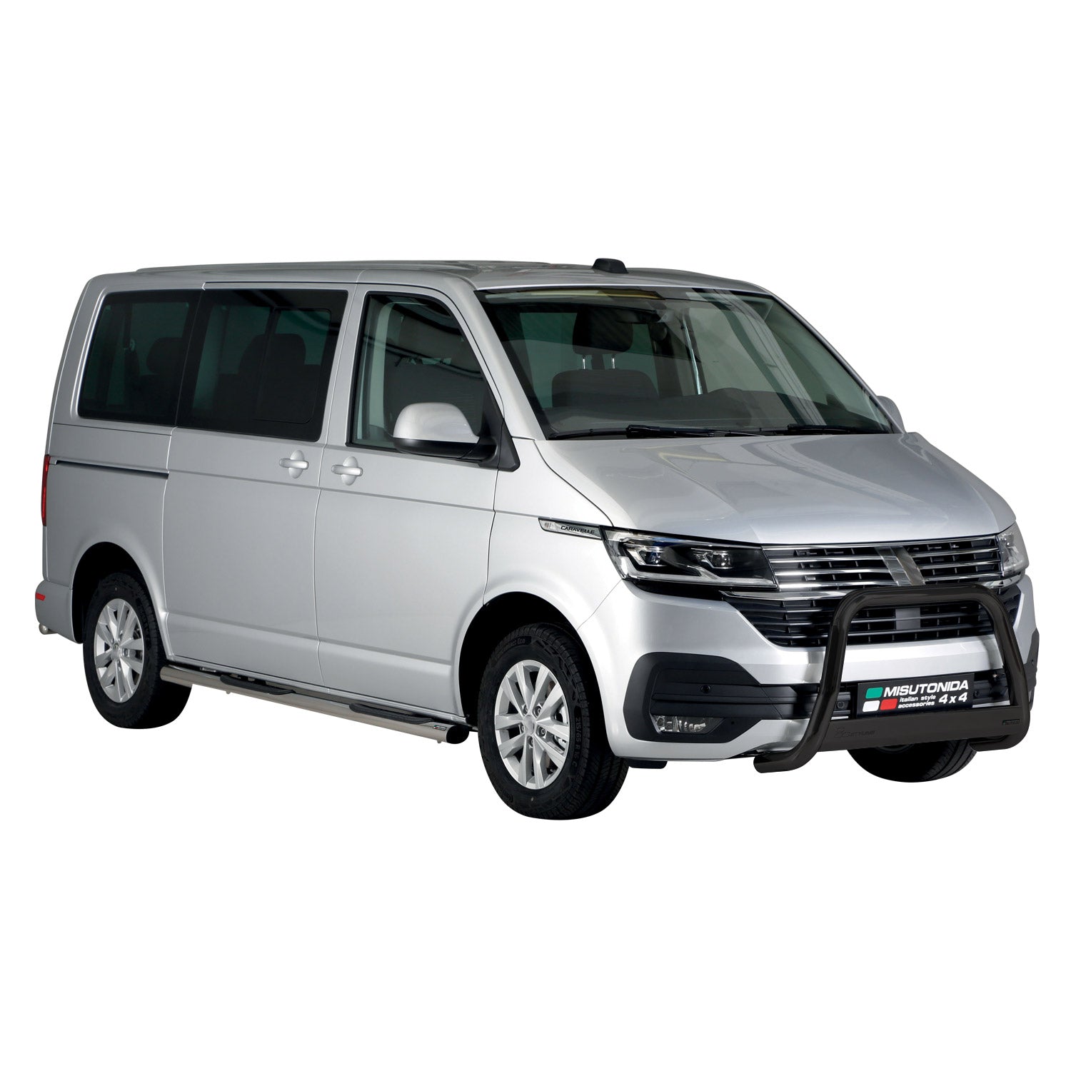 Pare-buffle Avant pour VW T6.1 Transporter 2019-2024 63mm en Acier Noir