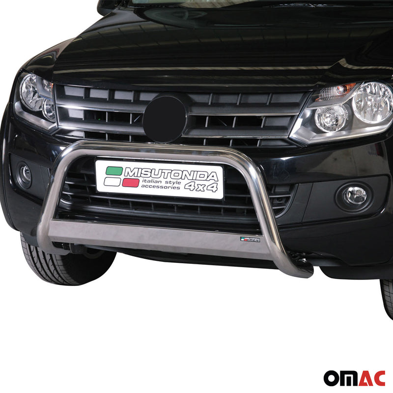 Pare-buffle Avant pour VW Amarok Highline 2010-2025 63mm Acier Inoxydable Argent