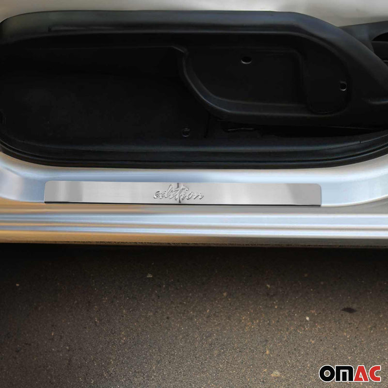 Seuils de porte pour Opel Corsa 2000-2025 Edition en acier inox Chromé