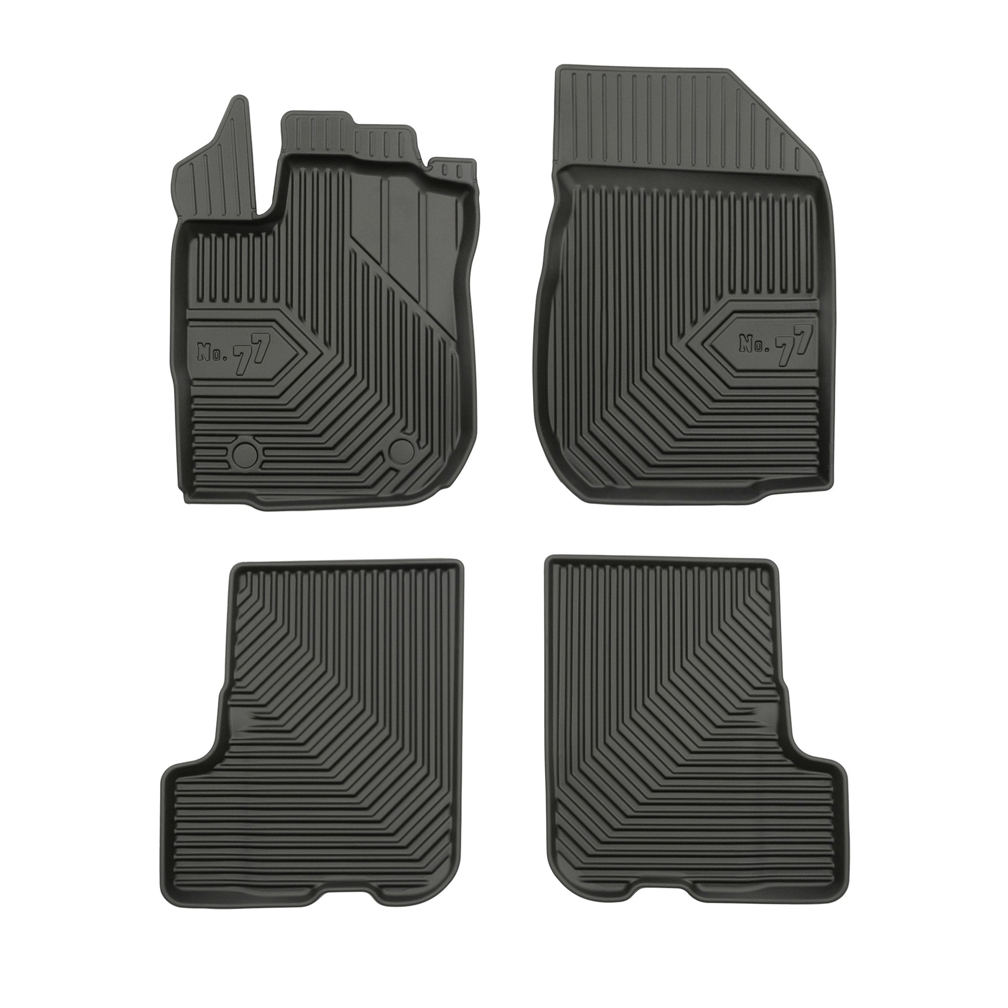 Tapis de Sol de Voiture pour Dacia Sandero II 2012-2020 TPE Imperméable 4Pcs