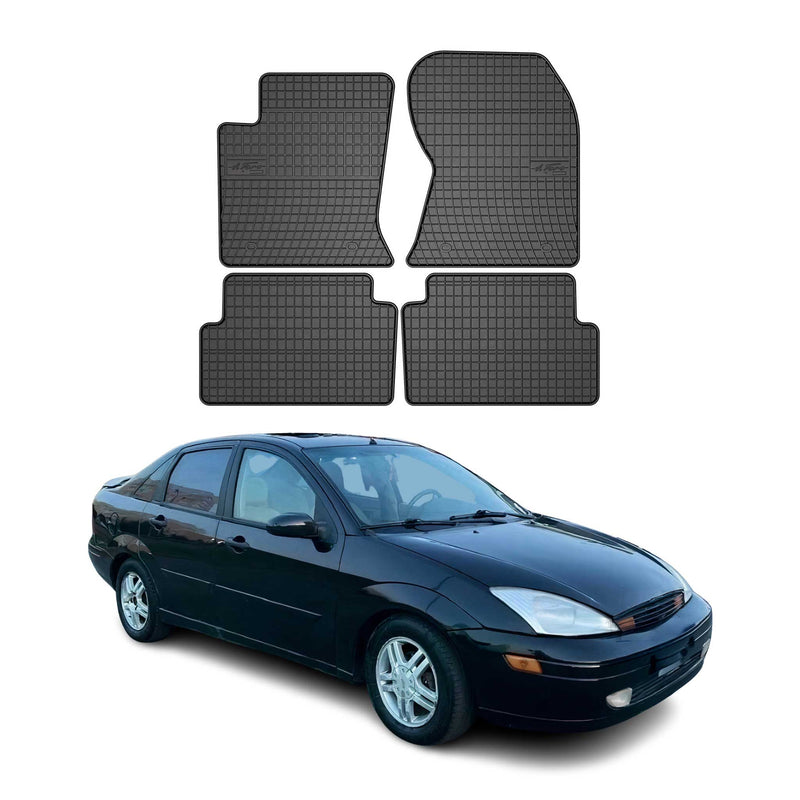 Tapis de Sol pour Ford Focus mk1 1998-2004 Caoutchouc Noir