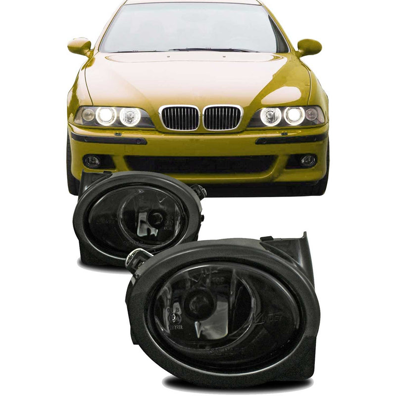 Feux anti-brouillard rond face lisse fumée pour BMW Series 3 E46/M3/E39/ M5
