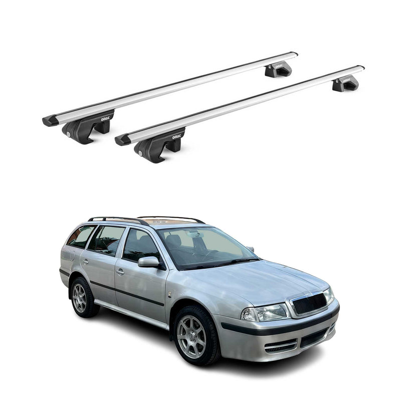 Barres de toit transversales pour Skoda Octavia Break 1U 1X 5E 98-20 Gris ABE