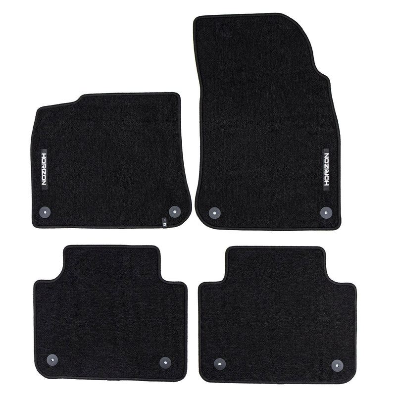 Tapis de Sol de Voiture pour VW Touareg III 2018-2025 Velours Imperméable 4Pcs