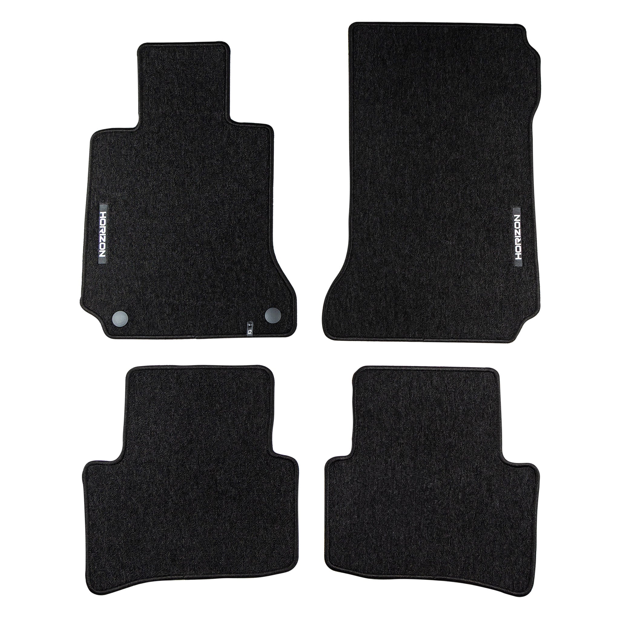Tapis de sol pour Mercedes-Benz Classe C W204 S204 2007-2014 Velours Noir 4Pcs