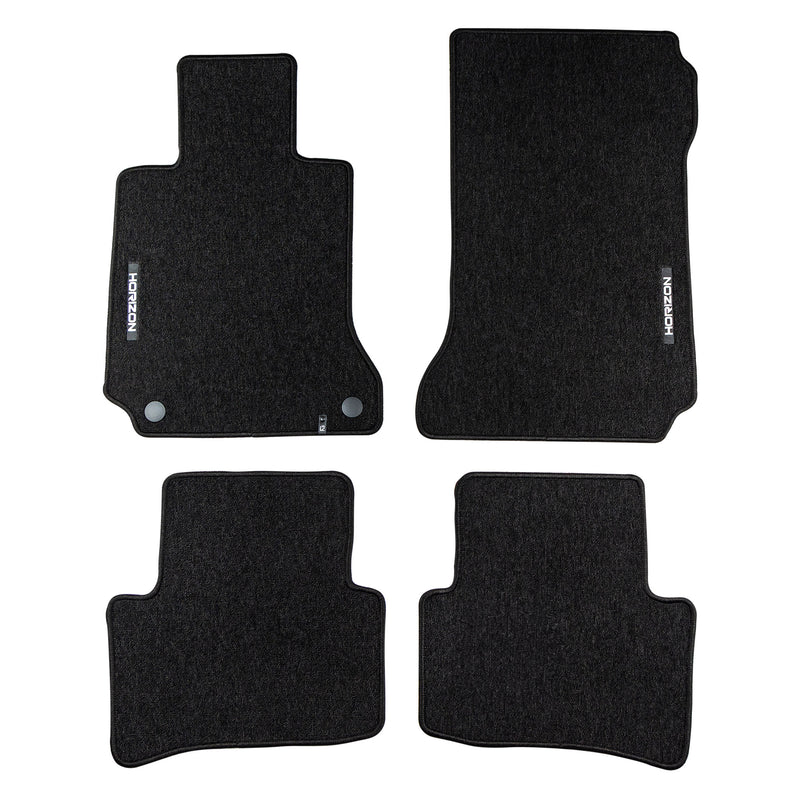 Tapis de sol pour Mercedes-Benz Classe C W204 S204 2007-2014 Velours Noir 4Pcs