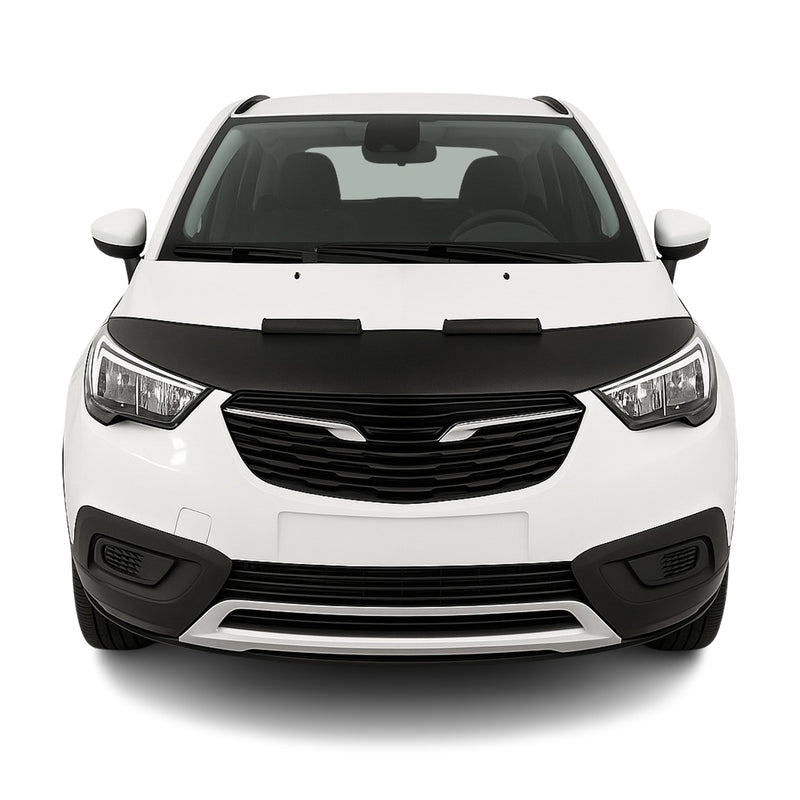 Protège Capot pour Opel Crossland X 2017-2021 Masque de voiture vinyle Noir
