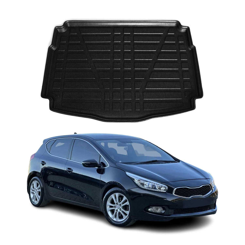 Tapis de Coffre pour Kia Cee'd 2006-2012 HB en TPE Noir