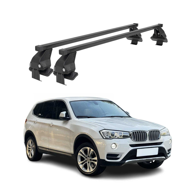 Barres de toit transversales Menabo pour BMW X3 F25 2010-2017 Noir