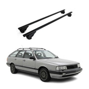 Barres de toit Transversales pour Audi 200 Avant 1984-1991 Acier Noir 2Pcs